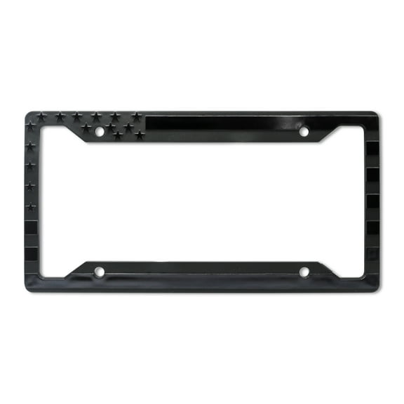 LP Frameworks American Flag (Black) 3D Raised License Plate Frame | 1 Pack Car License Plate Cover | Universal US Car License Plate Holder | Auto (Car, Truck and SUV)