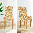 thumbnail image 3 of Autumn Pumpkins Leaves Dining Room Chair Covers Fall Maples Orange Leaf Chair Slipcovers Seat Protector Removable Washable Chair Cover For Home Kitchen Restaurant Hotel 4pcs, 3 of 6