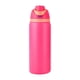 thumbnail image 1 of Botella de agua de acero inoxidable con aislamiento, deportiva, 1000 ml, para bebidas frías y calientes, a prueba de fugas, para oficina y coche. rosa roja, 1 of 8
