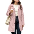 thumbnail image 2 of Girls Waterproof Jacket Coats Long Sleeve Hooded Outdoor Outwear Lining Interchange Jacket, 2 of 8