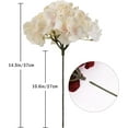 thumbnail image 4 of 10pcs Hydrangea Artificial Flowers Ivory White Fake Hydrangea Silk Flowers Heads with Stems Faux Flowers Centerpiece Table Decorations for DIY Wedding Baby Shower Party Shop Home (Ivory), 4 of 5