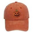 thumbnail image 2 of Only Moment Black Halloween Headwear Baseball Cap Adjustable Size Cotton Vintage Adjustable Washed Distressed Denim Baseball Hat A, 2 of 3