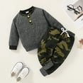 thumbnail image 5 of Younger Tree Newborn Baby Boy Fall Winter Long Sleeve Button Plaid Romper Pants Clothes Outfits, 5 of 8