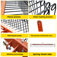 thumbnail image 3 of 3 Point Landscape Rake for Tractor, 72" Spring  Pine Straw Rake with 30 Steel Tines, Suitable for  Cat1 Cat2, 3 of 7