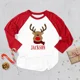 thumbnail image 5 of Camiseta navideña personalizada con diseño de ciervo y camión para niños, ropa raglán con nombre personalizado para niños, camiseta a juego para hermanos, camisetas para niños, 5 of 5