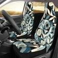 thumbnail image 3 of XMXT 2Pcs Car Seat Cover Decor Protector, Decorative Floral Patterns Bucket Auto Front Seats Covers Fits for Cars SUVs Trucks, Universal Fit, 3 of 9