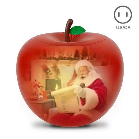 

Alextreme Christmas Talking Animated Apples with Built-in Projector Speaker Audio Flash Projector Lamp Night Light for Home Party