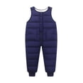 thumbnail image 2 of SILVERCELL Baby Boys Girls Winter Down Snow Pants Overalls Snowsuit, 6M-4T Toddler Warm Lightweight Down Jumpsuit Zipper Snow Bib Pants, 2 of 3