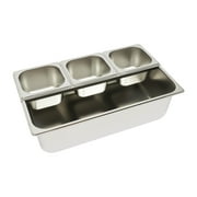 Miumaeov Countertop Food Display Container Ice Food Serving Tray 6 Pans Chilled Buffet Condiment Dispenser Appetizer Spice Fruit Cold Serving