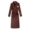 thumbnail image 4 of ASFGIMUJ Mens Comfortable Thick And Solid Color Bathrobe Home Wear Brown M, 4 of 5