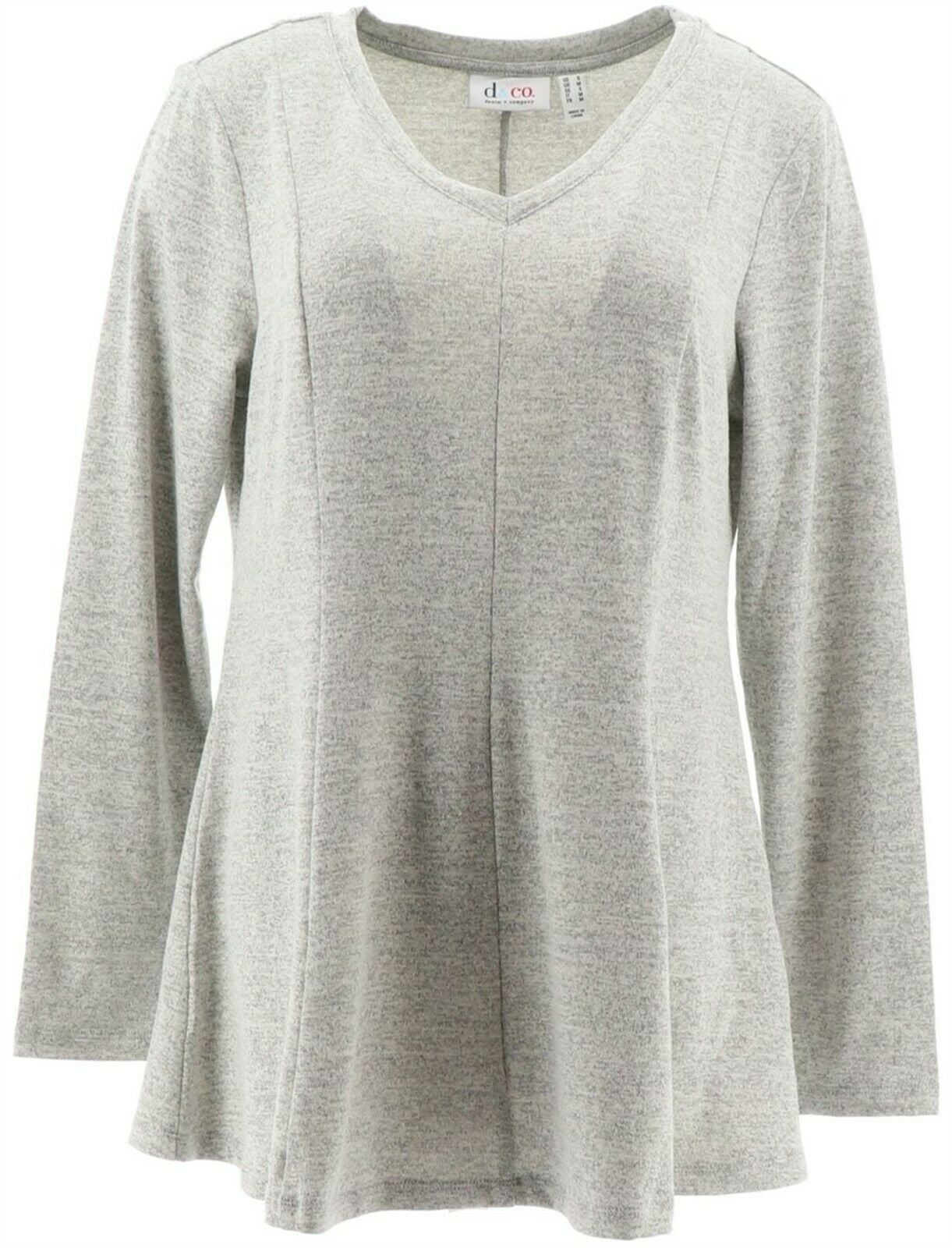 Co Jersey V-Neck Long Slv Fit Flare Top 