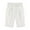 White, variant on Bermuda Shorts For Women Cotton Linen Drawstring Solid Color Fashionable Temperament Shorts Blue