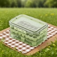 thumbnail image 2 of YIKA Tupperware Container Multi Functional Ice Tray Fresh-keeping Box Portable Refrigerator Fresh-keeping Box Storage Box Kitchen Sealed Box Food Grade Transparent Lunch Box Kitchen Storage Green, 2 of 6