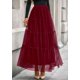 thumbnail image 2 of Falda PRETTYGARDEN 2025 Otoño Tul Cintura Elástica Burdeos L, 2 of 8
