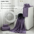 thumbnail image 5 of Green Essen 8 Piece Bath Towel Set Bath Sheet 600 GSM Oversized Thick Bath Shower Towels 35"x 70"-Soft Cozy-Absorbent-Quick Dry-Multi-Purpose -Assorted-Hotel Large Microfiber Towels Dark Purple, 5 of 8