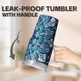 thumbnail image 5 of 20oz Vacuum Insulated Tumbler with Lid and Straw - Stainless Steel Double Wall Boho Travel Coffee Mug, Leakproof Thermal Cup Design, 5 of 5
