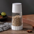 thumbnail image 4 of Manual Spice Grinder for Pepper and Salt, Adjustable Coarseness Seasoning Shaker Bottle, Refillable Kitchen Powder Grinder for Fresh Herbs(White), 4 of 6