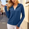 thumbnail image 5 of Women's UPF 50+ Lightweight Athletic Jacket Sun Protection Full Zip Long Sleeve Shirts Hiking Running Athletic Shirt Outdoor Pockets, 5 of 7