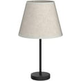 thumbnail image 3 of Small Bedside Table Lamps Set of 2 with Fabric Shade - Black 15 Inches for Bedroom, Living Room, Office, 3 of 7