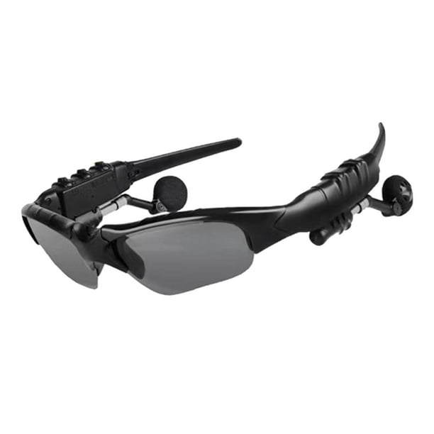 Gafas de Auriculares, Gafas de Sol Multifunción con Auriculares, Gafas de Música para Auriculares, Gafas Inteligentes para Deportes, C Negro