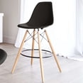thumbnail image 7 of Aron Living Pyramid 28" Plastic and Wood Counter Stools in Black (Set of 4), 7 of 7