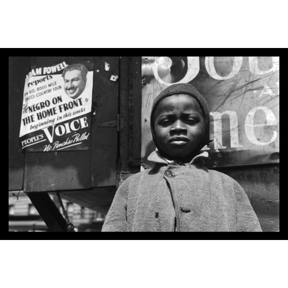 Art.com Harlem Newsboy Art Print by Gordon Parks, 18" x 12"