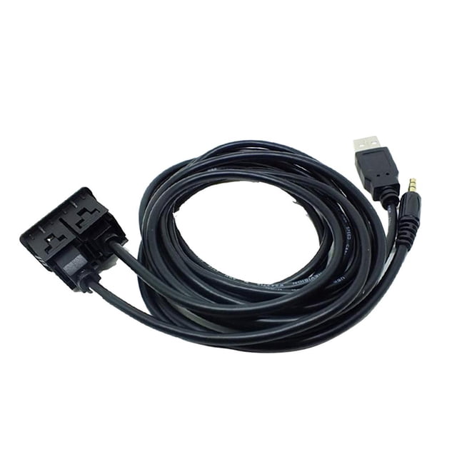 3.5mm USB Port AUX Audio Socket Car Auto Vehicle Dashboard Mount Extension Cable