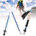thumbnail image 4 of Hiking Poles, 5-section Telescopic Folding Design Xternal Rubberization Process Walking Stick  For Camping For Home Blue, 4 of 8