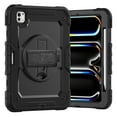 thumbnail image 5 of 3 Layer Case for iPad Pro 11 2022/2021/2020/2018/Air4/Air5, for Kids Heavy Duty Protective Case with Screen Protector & Stylus Holder & 360 Rotating Stand and Hand/Shoulder Strap Cover - Black, 5 of 9