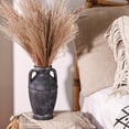 thumbnail image 3 of Rustic Black Vase - Farmhouse Ceramic Flower Vases, Vintage Home Decoration Vase, Clay Vase, Vase Centerpiece for Table, Vase for Living Room, Bathroom, Shelf Decor, 8.6 Inch, Black, 1 Pcs, 3 of 13