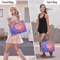 thumbnail image 5 of Large Capacity Tote Bag,Colorful Tie Dye Spiral - Floral Pattern Handbag Fashion Luxury Tote Bag,15.7"x13"x 5.1" Inches,Laptop Compatible, 5 of 5