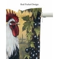 thumbnail image 5 of Black White Vintage Rooster Kitchen Valances for Windows Farmhouse Linen Window Valance Curtain for Living Room Window Treatment Pastoral Animals Watercolor Valance Rod Pocket Topper, 42 x 18 Inch, 5 of 6