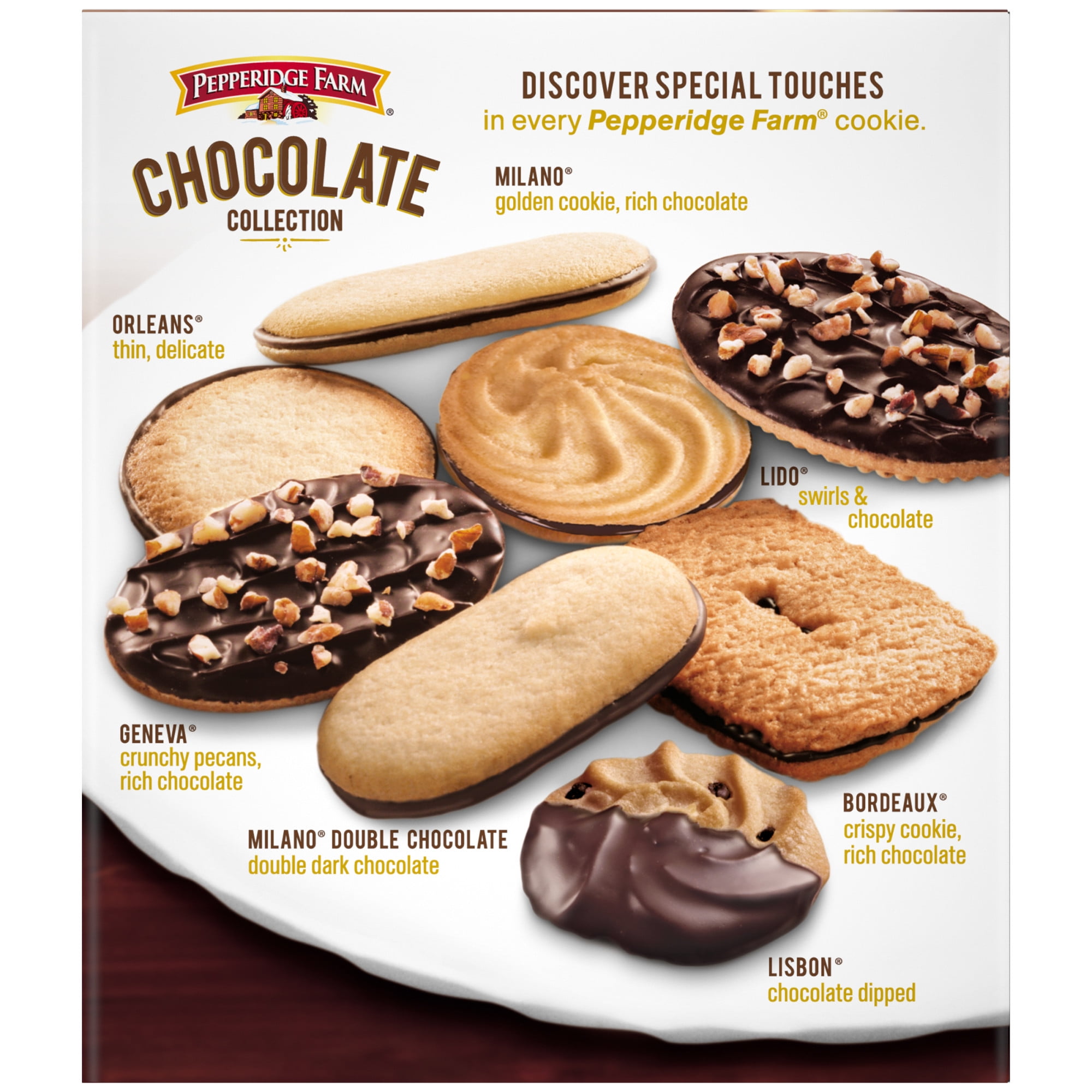 Pepperidge Farm Cookies Chocolate Collection 7 Cookie Varieties 13 Oz Box Walmart Com Walmart Com