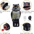 thumbnail image 3 of Hedoc 2 Pack Fake Owl Decoys to Scare Birds Away(15 inch), Rotating Head Sculptures, Nature Enemy Scarecrow Plastic Statues, Pest Repellent,Pigeon Deterrent Outdoor Yard, Garden Protectors, 3 of 9