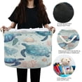 thumbnail image 6 of Round Toy Storage Basket Foldable Storage Basket for Home Decor Laundry Basket20" x 14" Deep Green Sea Turtles, 6 of 6