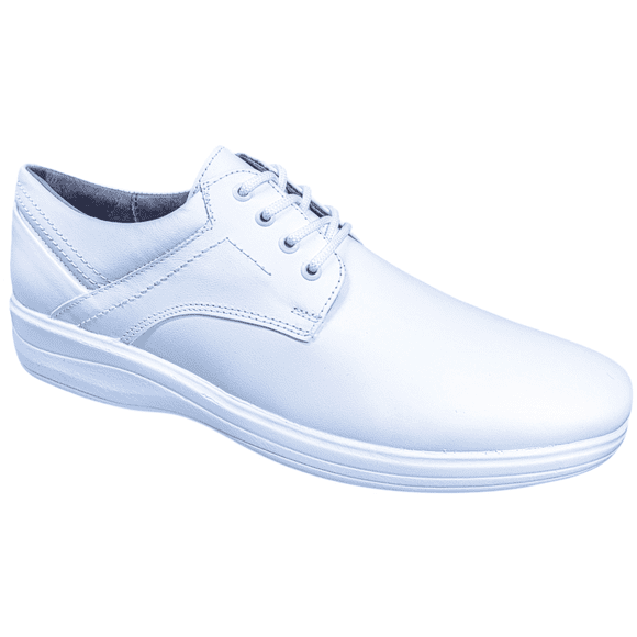Zapatos Blancos Hombre Enfermeria Piel Vacuno ideal para Clinicas, Hospitales y Hoteles