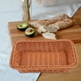 thumbnail image 2 of Cesta de almacenamiento tejida a mano, cesta tejida, contenedor de plástico, contenedor de exhibición para supermercado, cesta tejida para fruta, aperitivos y pan, 2 of 6