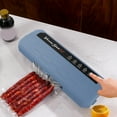 thumbnail image 4 of COFEST Blue Black ABS Vacuum Sealer Machine with LED Indicator, 2 Modes, Built-in Cutter, Easy Clean, 10 Bags, for Food Preservation Blue, 4 of 6