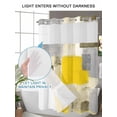 thumbnail image 4 of No Hook Yellow Ombre Shower Curtain with Snap in Liner Set, Rustic Chic Abstract Gradient Plaid Art Waterproof Fabric Bathroom Curtains with See Through Top Window, Hotel Style Modern 66 x 72 Inch, 4 of 7