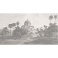 thumbnail image 2 of Daniells, Thomas and Wm 18x12 White Modern Wood Framed Museum Art Print Titled - Mausoleum at Chunar Gur, Sepia, 2 of 4