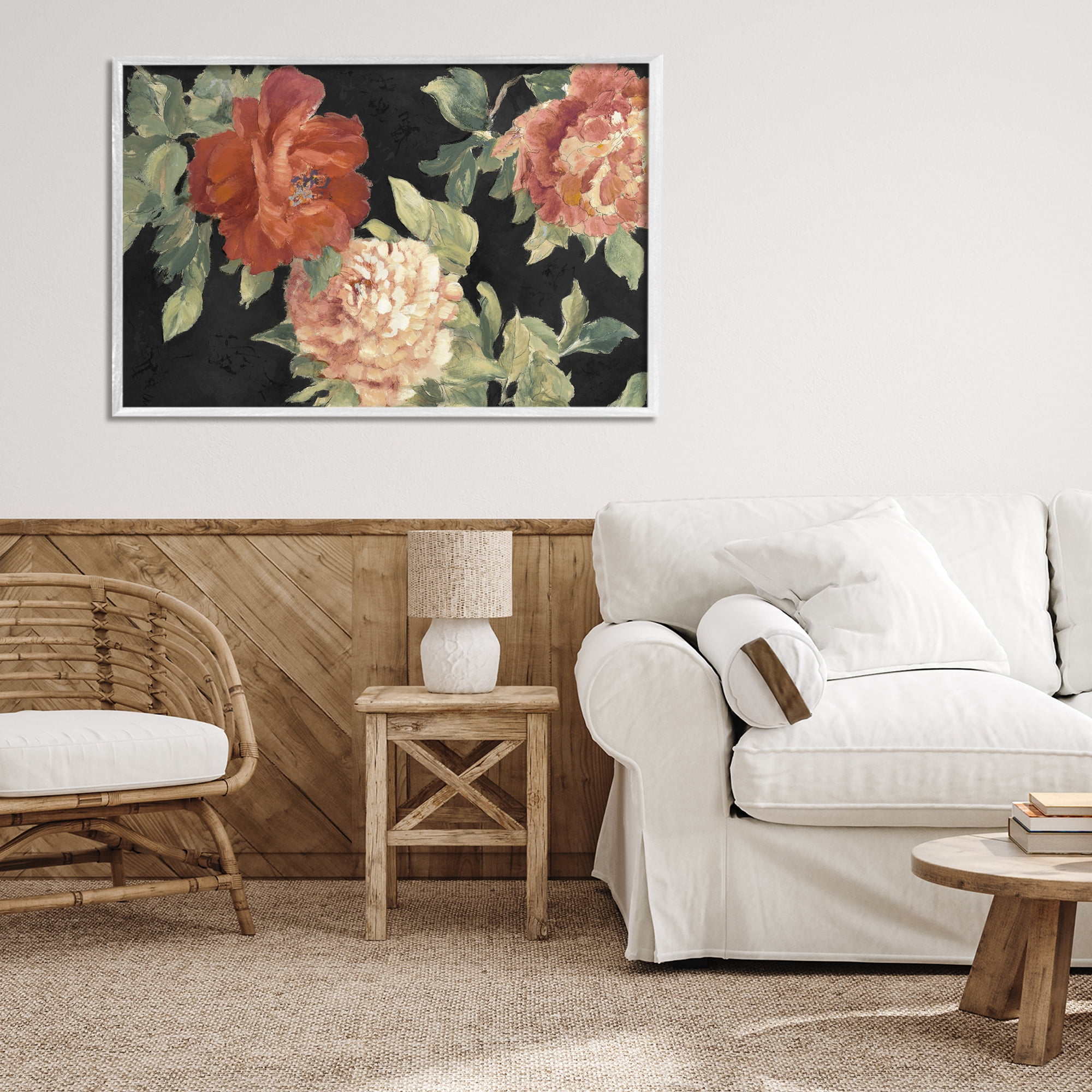 Stupell Industries Beauty of the Red Blossom White Framed Giclee Art, design by Lanie Loreth