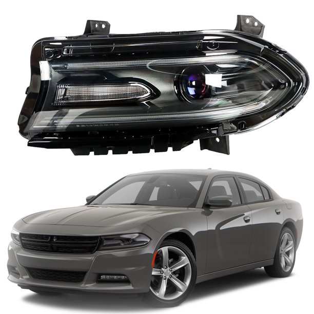 SEBLAFF Headlight Assembly Halogen Left Side Replacement for 2015 2016 2017 2018 2019 2020 Dodge