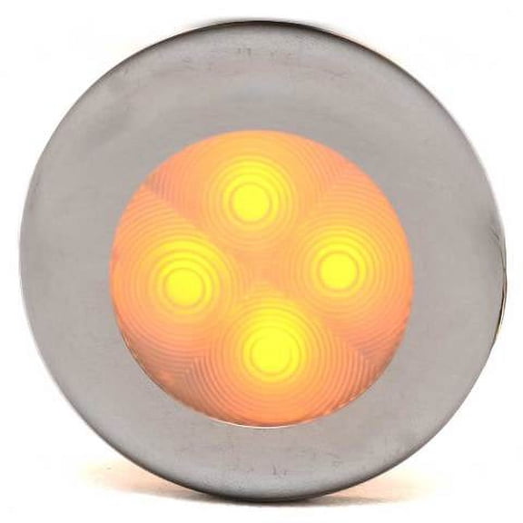 Hella Boat LED Courtesy Light 980507077 | Amber 2 Inch Chrome