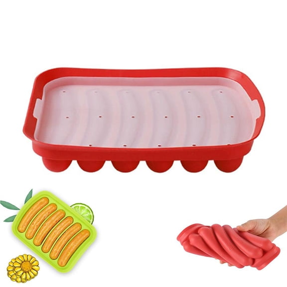 Silicone Sausage Mold - DIY Children's Hot Dogs Baking Mold for Egg and Baby's Supplementary Food, Ice Candy Jelly Chocolate Mould