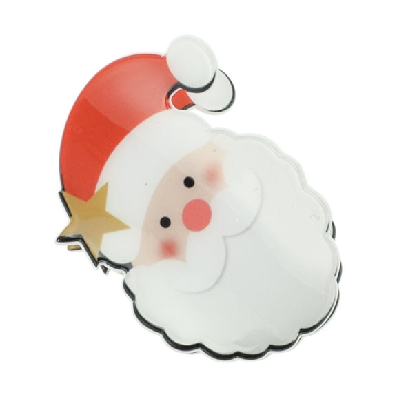 Unique Bargains 1 Pc Christmas Hair Clips Star Old Man Hairdo Clip for Christmas 2.76"x1.97"x1.69" Red White