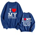 thumbnail image 1 of WEAIXIMIUNG Chandails en Molleton pour Femmes Zip Saint-Valentin Manches Longues Graphique Imprimé Pull Chandails en Molleton Blouse Chandails en Molleton Top, 1 of 4