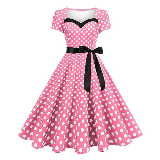 Vestidos de Fiesta de Cóctel para las Mujeres sin Mangas Cuello en V Vintage Impreso Vestido Elástico, Fiesta de Moda Y Vestido Casual