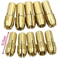 thumbnail image 4 of Portabrocas de mandril de latón, 10 Uds., 0,5-3,2mm, accesorios para herramientas rotativas Dremel, vástago de 4,3mm Zhivalor YQ-2889, 4 of 4