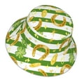 thumbnail image 3 of Easygdp Watercolor St Patrick Day Double-Sided Reflective Fisherman Hat for Outdoor and Night Walking, Unisex, 3 of 9