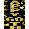 thumbnail image 4 of Glamorous Golden Glittery Happy 60th Birthday Banner Party Backdrop Decorations for Photography Props Birthday Party Celebrations Event Decors, 4 of 8